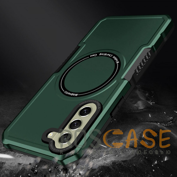 Изображение Зеленый Magnetic Armor | Противоударный чехол с поддержкой MagSafe для Samsung Galaxy S21 FE