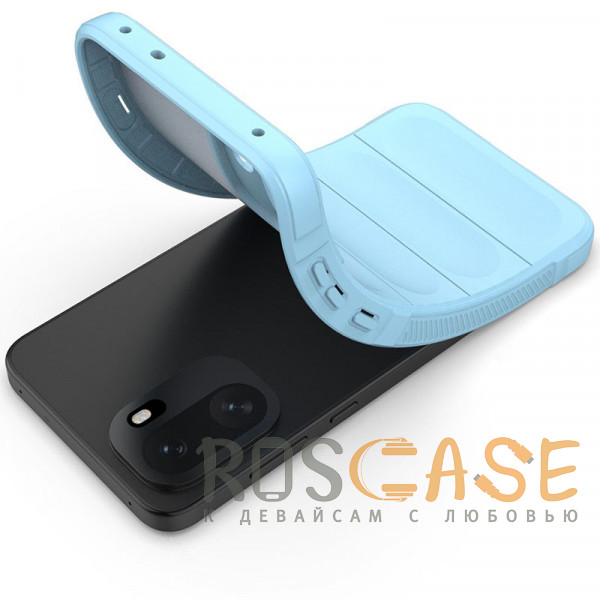 Фотография Голубой Flex Silicone | Противоударный чехол для OnePlus 15R / Ace 6 / 6T 5G с защитой камеры и микрофиброй