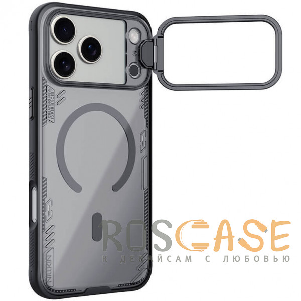 Фотография Черный Nillkin Iceblade Prop Magnetic | Полупрозрачный чехол с поддержкой Magsafe и подставкой для iPhone 17 Pro Max