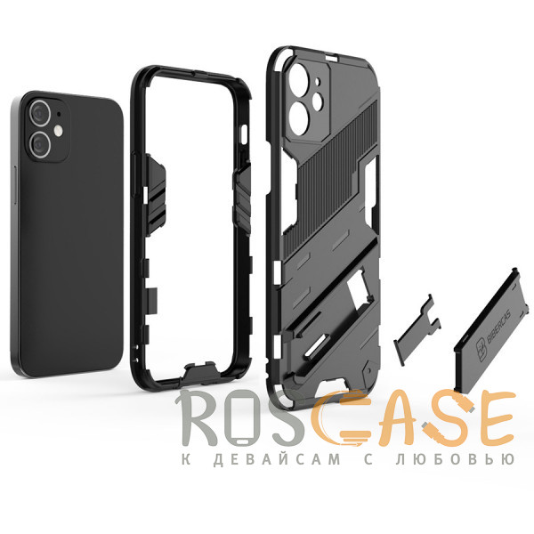 Фото Голубой Megatron | Противоударный чехол-подставка для iPhone 11 с защитой камеры