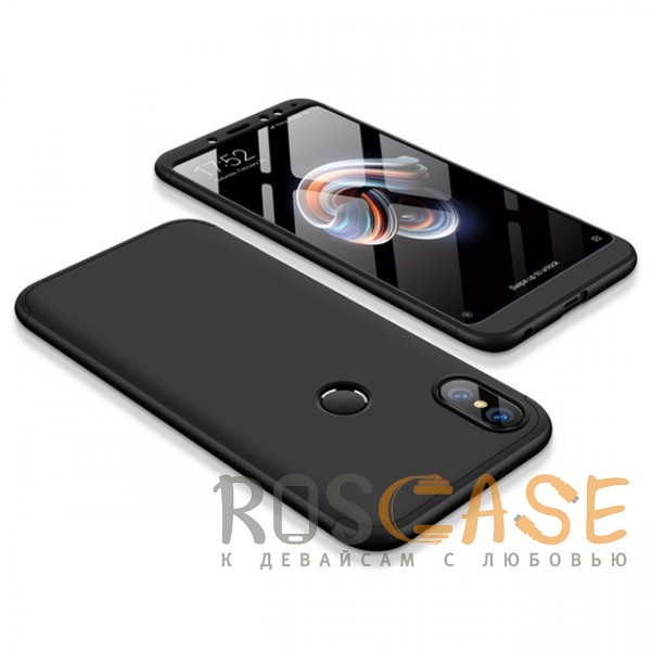 Фото Черный GKK LikGus 360° | Двухсторонний чехол для Xiaomi Redmi Note 6 Pro с защитными вставками
