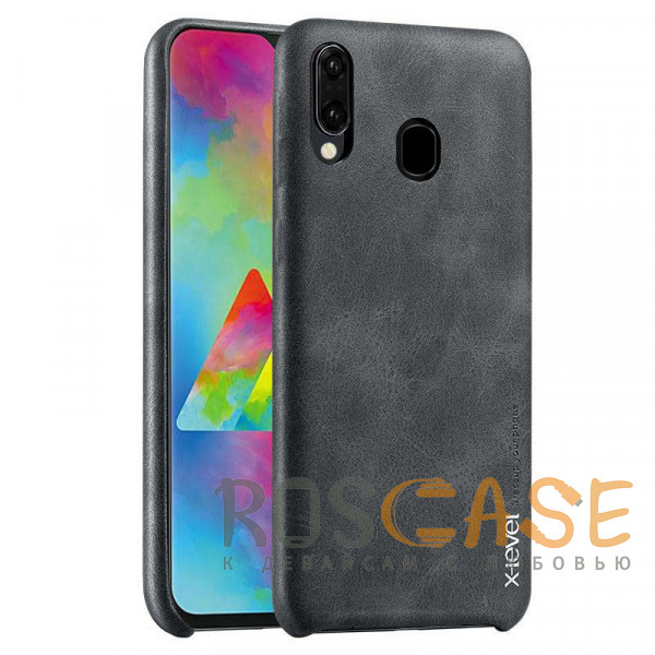 Фото Серый X-Level Vintage | Кожаный чехол в винтажном стиле для Samsung Galaxy A20 / A30