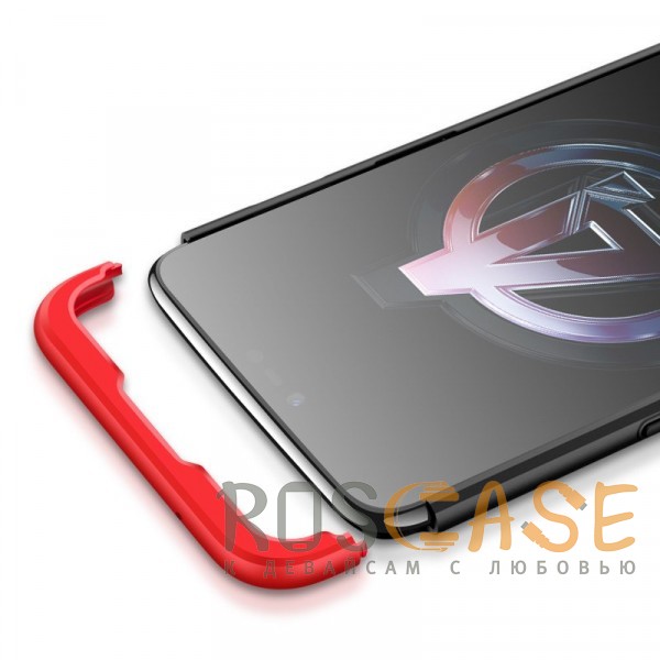 Изображение Черный / Красный GKK LikGus 360° | Двухсторонний чехол для OnePlus 6 с защитными вставками