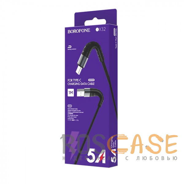 Фото Черный Borofone BX32 | Кабель USB Type-C 5A 1 метр для быстрой зарядки