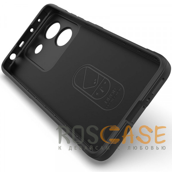 Изображение Черный Flex Silicone | Противоударный чехол для Xiaomi Poco M7 Pro 5G с защитой камеры и микрофиброй