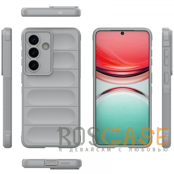 Фото Серый Flex Silicone | Противоударный чехол для Samsung Galaxy S26 с защитой камеры и микрофиброй