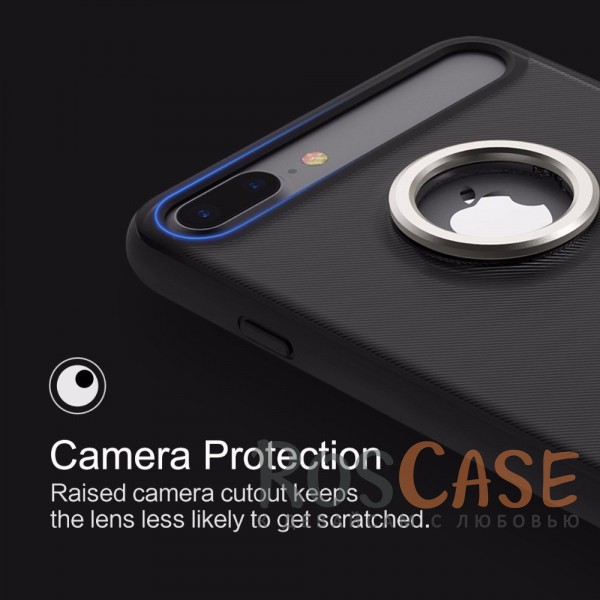 Фото Черный / Black Rock Ring Holder Case M2 | Чехол для Apple iPhone 7 plus / 8 plus (5.5") с удобным кольцом-подставкой на 360