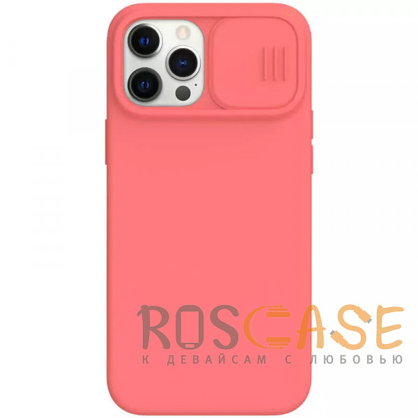 Фото Оранжевый Nillkin CamShield Silky Magnetic | Силиконовый чехол для магнитной зарядки с защитой камеры для iPhone 12 Pro Max