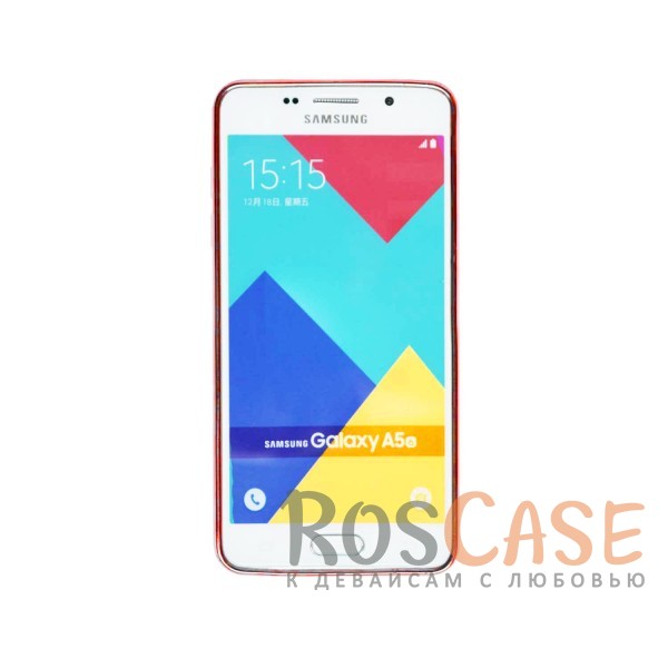Фотография Розовый Силиконовый чехол для Samsung A510F Galaxy A5 (2016) с глянцевой окантовкой