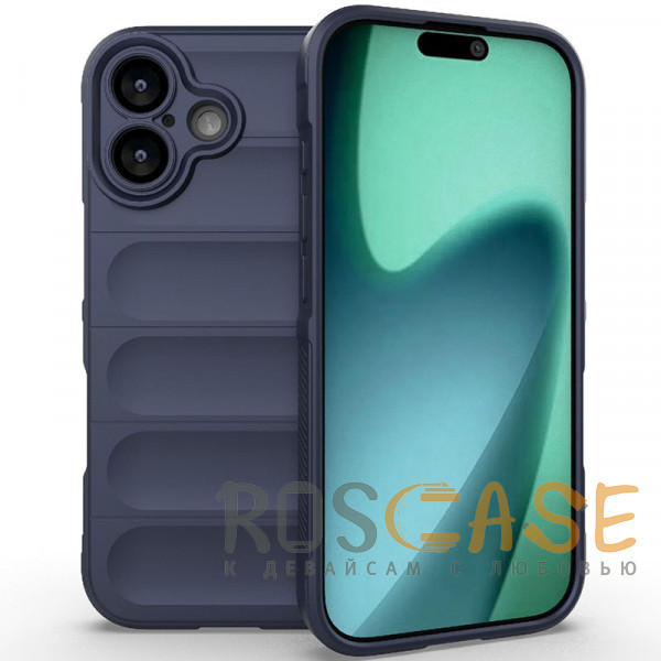 Фото Темно-синий Flex Silicone | Противоударный чехол для iPhone 17 с защитой камеры и микрофиброй