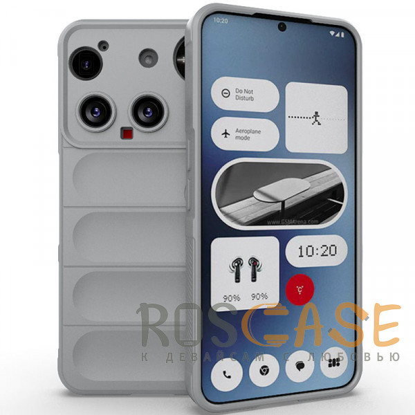 Фото Серый Flex Silicone | Противоударный чехол для Nothing Phone 3 с защитой камеры и микрофиброй