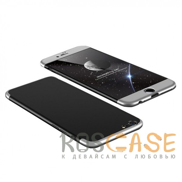 Фото Черный / Серебряный GKK LikGus 360° | Двухсторонний чехол для iPhone 6/6s с защитными вставками
