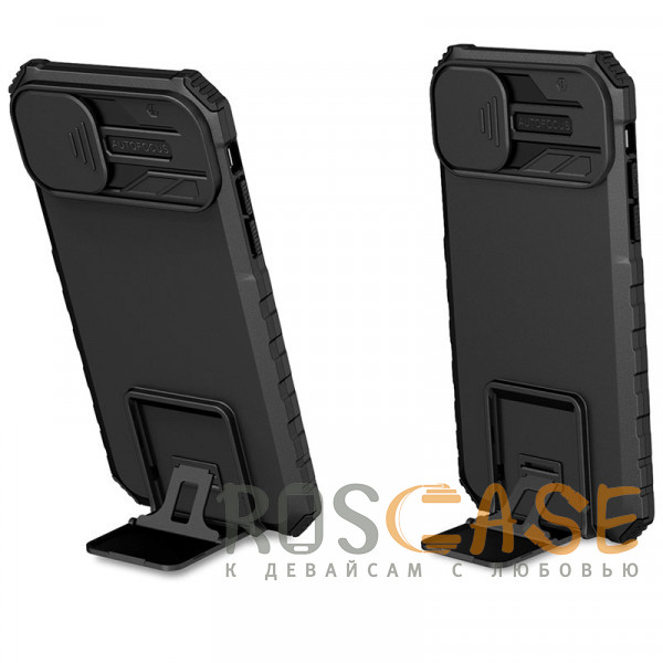 Фотография Черный CamShield Holder | Противоударный чехол-подставка для iPhone 11 с защитой камеры
