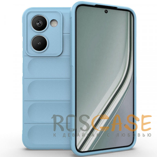 Фото Голубой Flex Silicone | Противоударный чехол для Realme P3 Ultra 5G с защитой камеры и микрофиброй