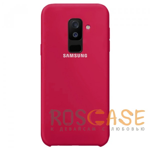 Фото Розовый / Pink Силиконовый чехол для Samsung Galaxy A6 Plus (2018) с покрытием Soft Touch