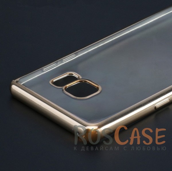 Изображение Золотой Силиконовый чехол для Samsung N935 Galaxy Note Fan Edition с глянцевой окантовкой