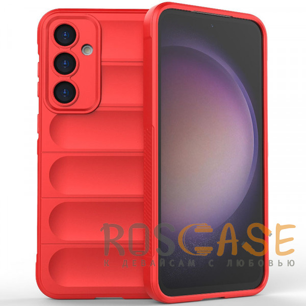 Фото Красный Flex Silicone | Противоударный чехол для Samsung Galaxy S23 FE с защитой камеры и микрофиброй