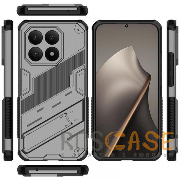 Изображение Серый Megatron | Противоударный чехол-подставка для Xiaomi Mi 15T с защитой камеры