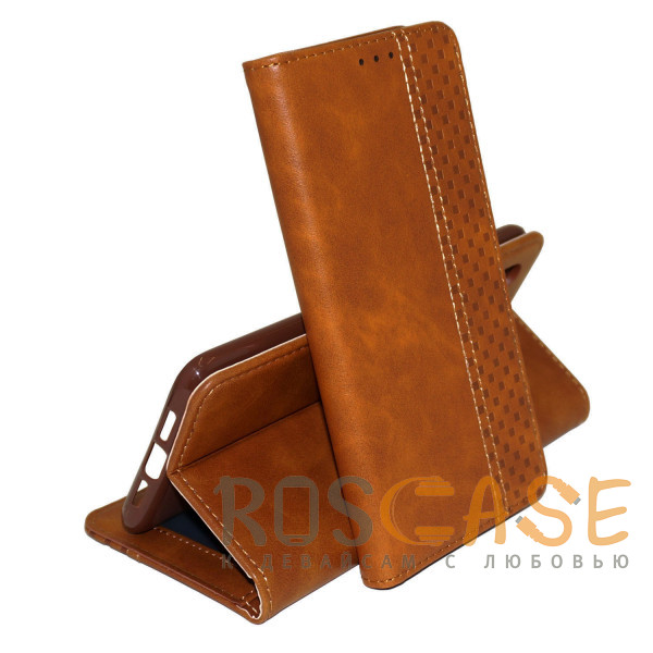 Фото Коричневый Business Wallet | Кожаный чехол книжка с визитницей для Realme C21Y / C25Y / C21