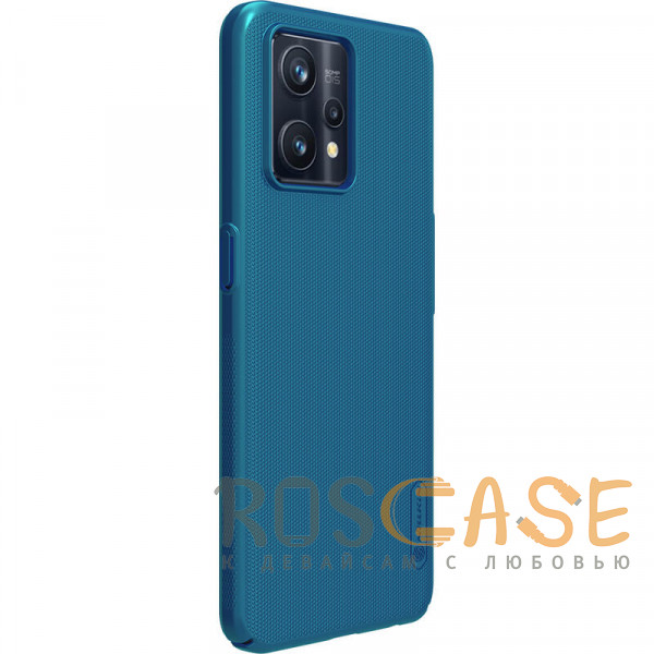 Изображение Синий Nillkin Super Frosted Shield | Матовый пластиковый чехол для Realme 9 4G, 9 Pro Plus 5G, Narzo 50 Pro