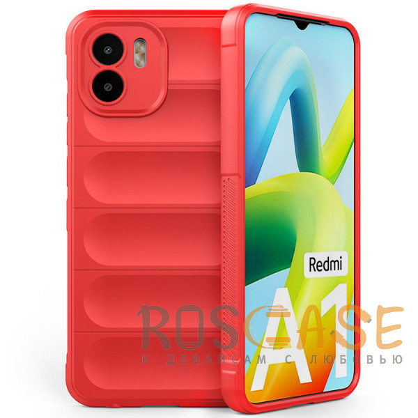 Фото Красный Flex Silicone | Противоударный чехол для Xiaomi Redmi A1 4G с защитой камеры и микрофиброй