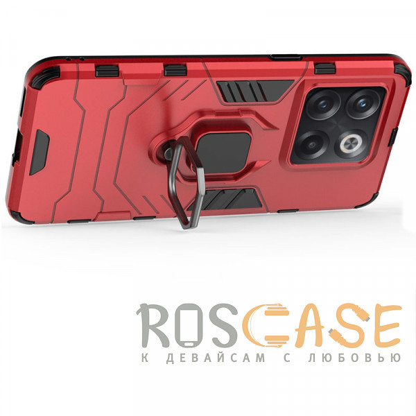 Фотография Красный Transformer Ring | Противоударный чехол под магнитный держатель для OnePlus 10T / Ace Pro