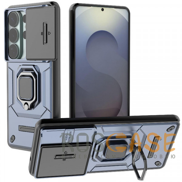 Фото Темно-синий Transformer Ring Holder | Противоударный чехол с кольцом и шторкой камеры для Samsung Galaxy S26 Ultra