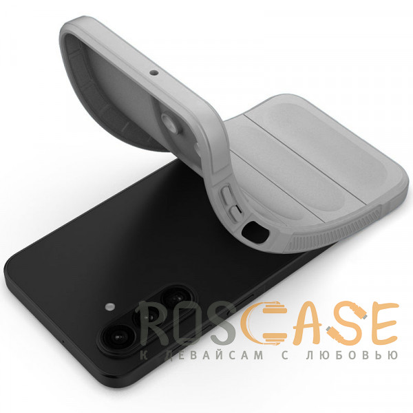 Фотография Серый Flex Silicone | Противоударный чехол для Samsung Galaxy A17 с защитой камеры и микрофиброй