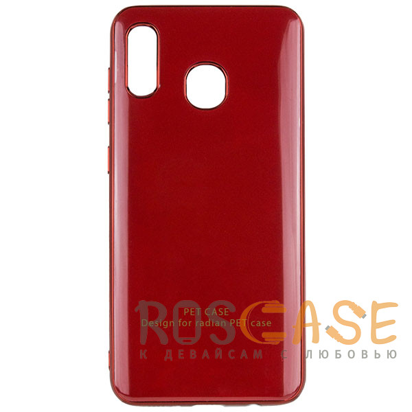 Фото Красный GLOSSY LOGO | Глянцевый гибкий чехол для Samsung Galaxy A20 / A30