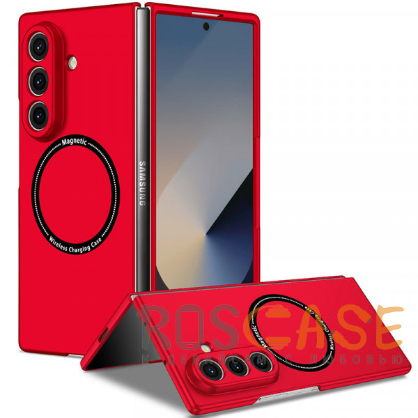 Фото Красный Matte Shield | Тонкий матовый пластиковый чехол с поддержкой Magsafe для Samsung Galaxy Z Fold 7