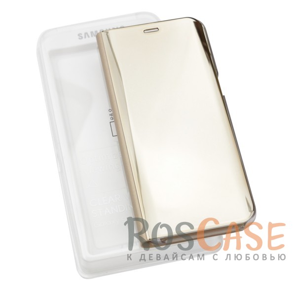 Изображение Золотой / Gold Чехол-книжка Clear View Standing Cover с прозрачной обложкой и функцией подставки для Samsung G950 Galaxy S8
