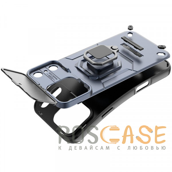 Фото Фиолетовый Transformer Ring Holder | Противоударный чехол с кольцом и шторкой камеры для iPhone 17 Pro