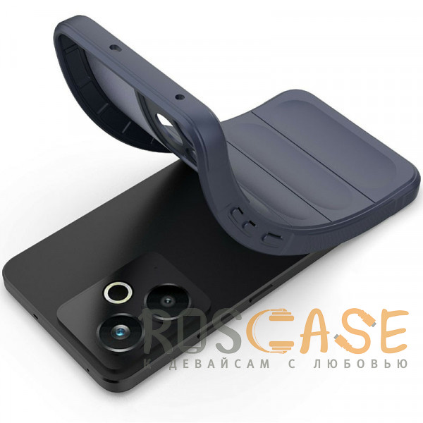 Фотография Темно-синий Flex Silicone | Противоударный чехол для Realme 14T 5G с защитой камеры и микрофиброй