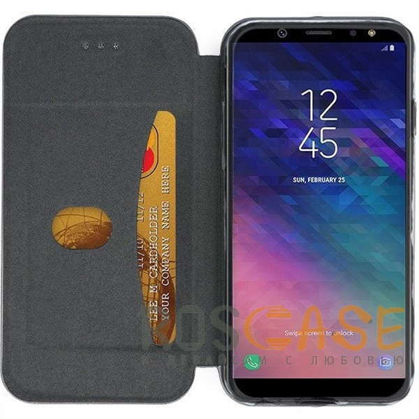 Фотография Красный Open Color 2 | Чехол-книжка на магните для Samsung Galaxy A6 Plus (2018) с подставкой и внутренним карманом