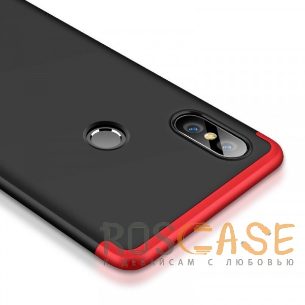Фото Черный / Красный GKK LikGus 360° | Двухсторонний чехол для Xiaomi Mi Mix 2S с защитными вставками