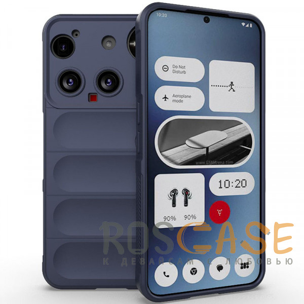 Фото Темно-синий Flex Silicone | Противоударный чехол для Nothing Phone 3 с защитой камеры и микрофиброй