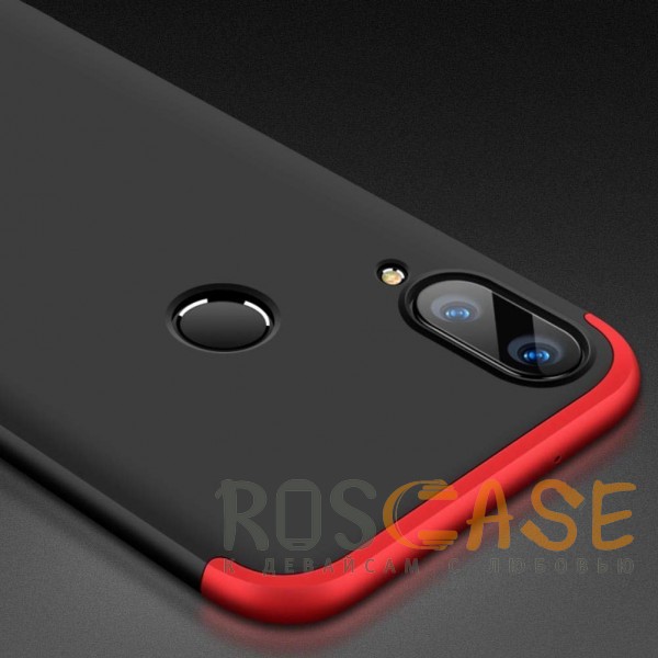 Изображение Черный / Красный GKK LikGus 360° | Двухсторонний чехол для Huawei Y9 (2019) / Enjoy 9 Plus с защитными вставками