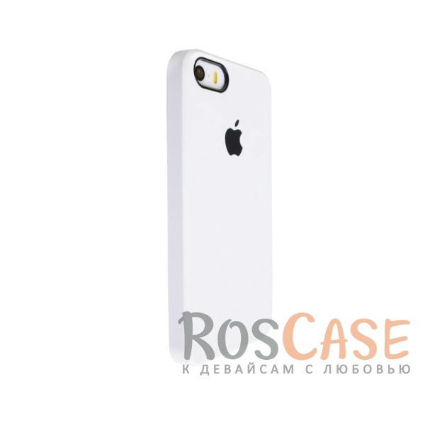 Фотография Белый / White Оригинальный силиконовый чехол для Apple iPhone 5/5S/SE (реплика)
