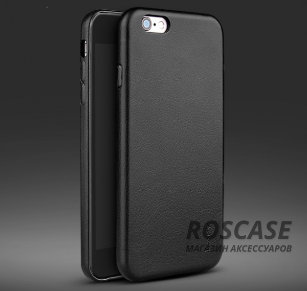 Фото Черный iPaky Leather натур. кожа | Чехол для Apple iPhone 6/6s (4.7")