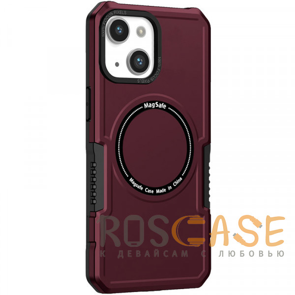 Фото Бордовый Magnetic Armor | Противоударный чехол с поддержкой MagSafe для iPhone 14