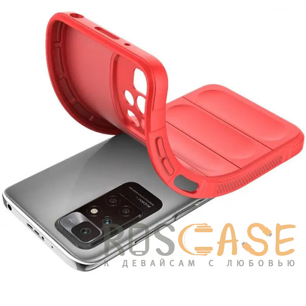 Фотография Красный Flex Silicone | Противоударный чехол для Xiaomi Redmi 10 (Prime) с защитой камеры и микрофиброй