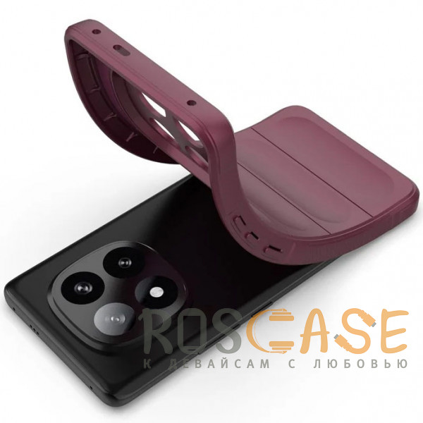 Фотография Бордовый Flex Silicone | Противоударный чехол для Xiaomi Redmi Note 14 Pro 4G с защитой камеры и микрофиброй