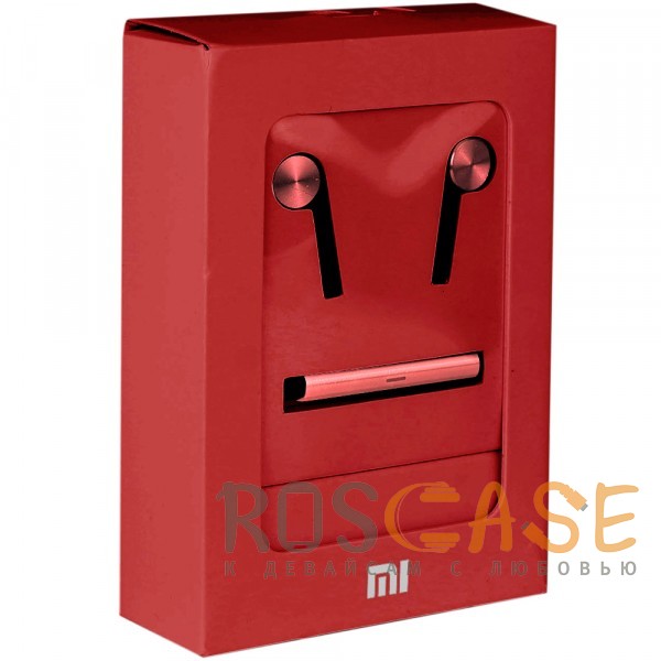 Фото Красный Xiaomi PISTON 5 (реплика) | Вакуумные наушники с пультом управления и микрофоном
