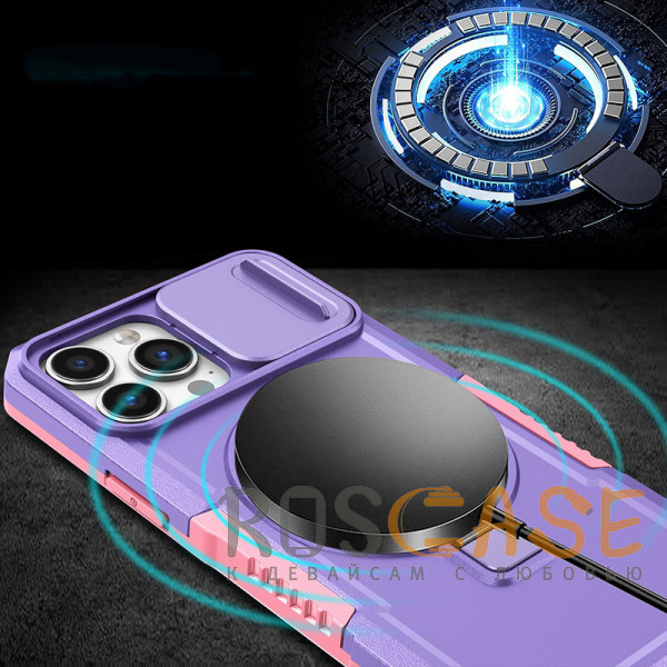 Фотография Фиолетовый CamShield MagSafe | Противоударный чехол для iPhone 13 Pro Max со шторкой для камеры