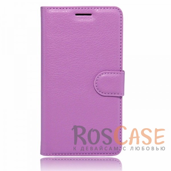 Фото Фиолетовый Wallet | Кожаный чехол-кошелек с внутренними карманами для Meizu M3 Note