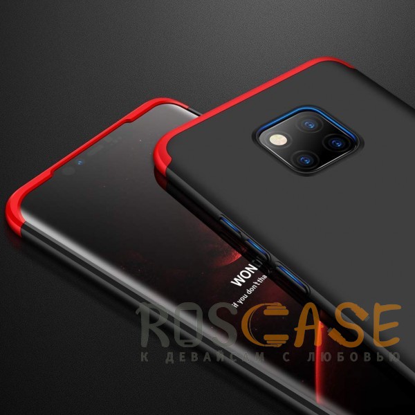 Фотография Черный / Красный GKK LikGus 360° | Двухсторонний чехол для Huawei Mate 20 Pro с защитными вставками