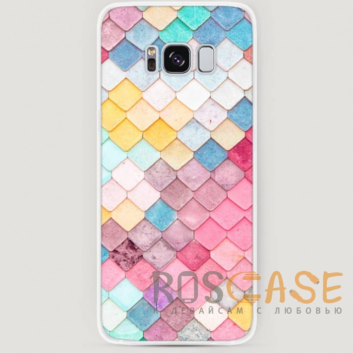 Фото RosCase | Силиконовый чехол Нежные ромбики на Samsung G955 Galaxy S8 Plus