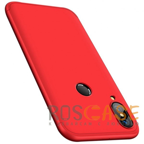 Фотография Красный GKK LikGus 360° | Двухсторонний чехол для Huawei P Smart+ (nova 3i) с защитными вставками