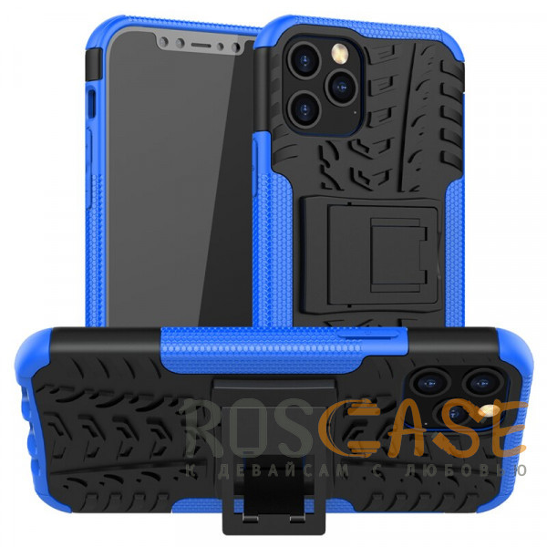 Фотография Синий Shield | Противоударный чехол для iPhone 12 / 12 Pro с подставкой