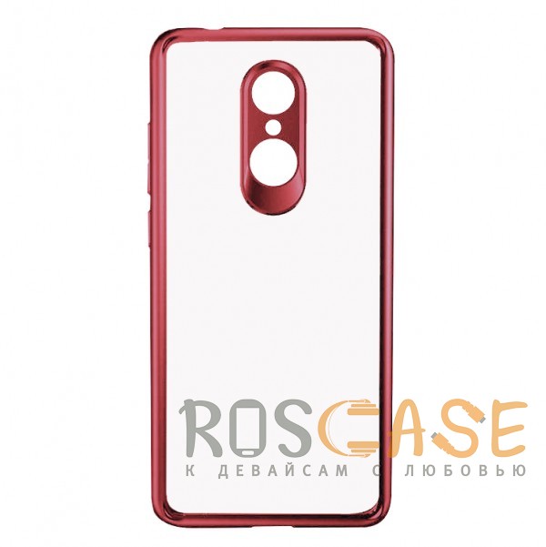 Фотография Красный iPaky Hard Original | Прозрачный чехол для Xiaomi Redmi 5 Plus / Redmi Note 5 (SC) с защитными бортиками